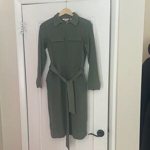 Boden Sage Green Long Sleeve Dress